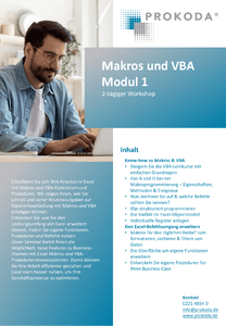 Excel Makros und VBA Modul 1 herunterladen