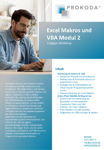 Excel Makros und VBA Modul 2 herunterladen