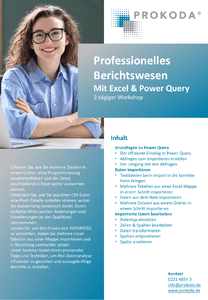 Professionelles Berichtswesen - mit Excel & Power Query herunterladen